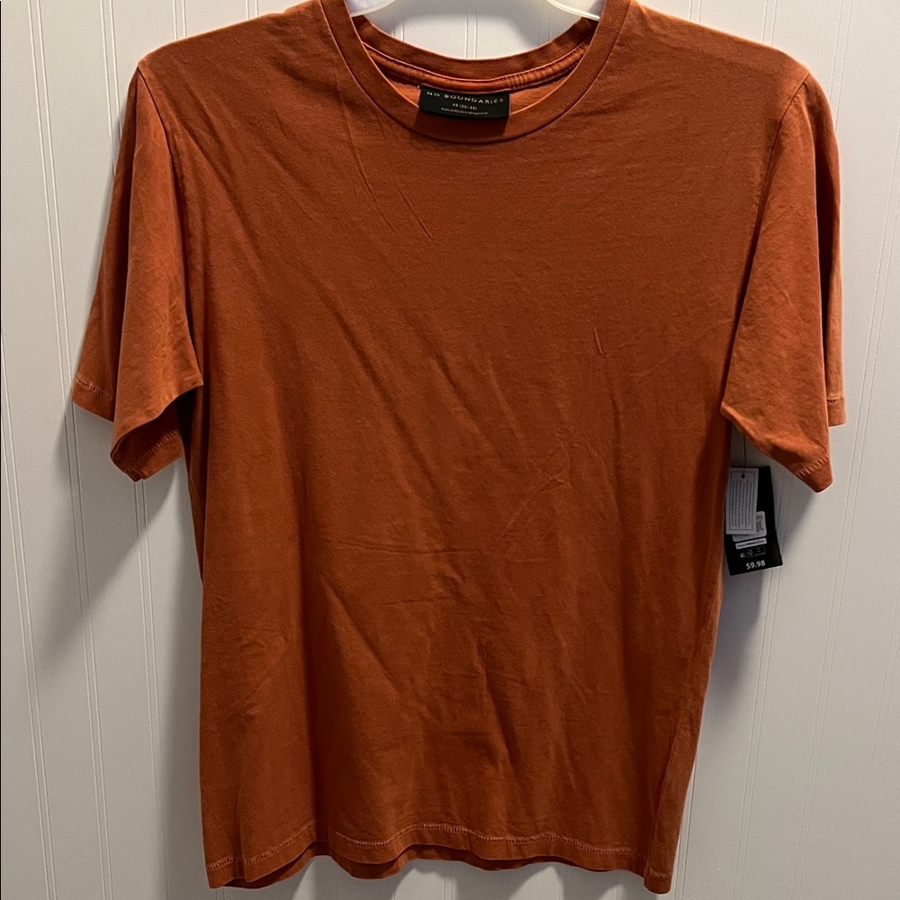 No Boundaries Men's Rust Short Sleeve Tee